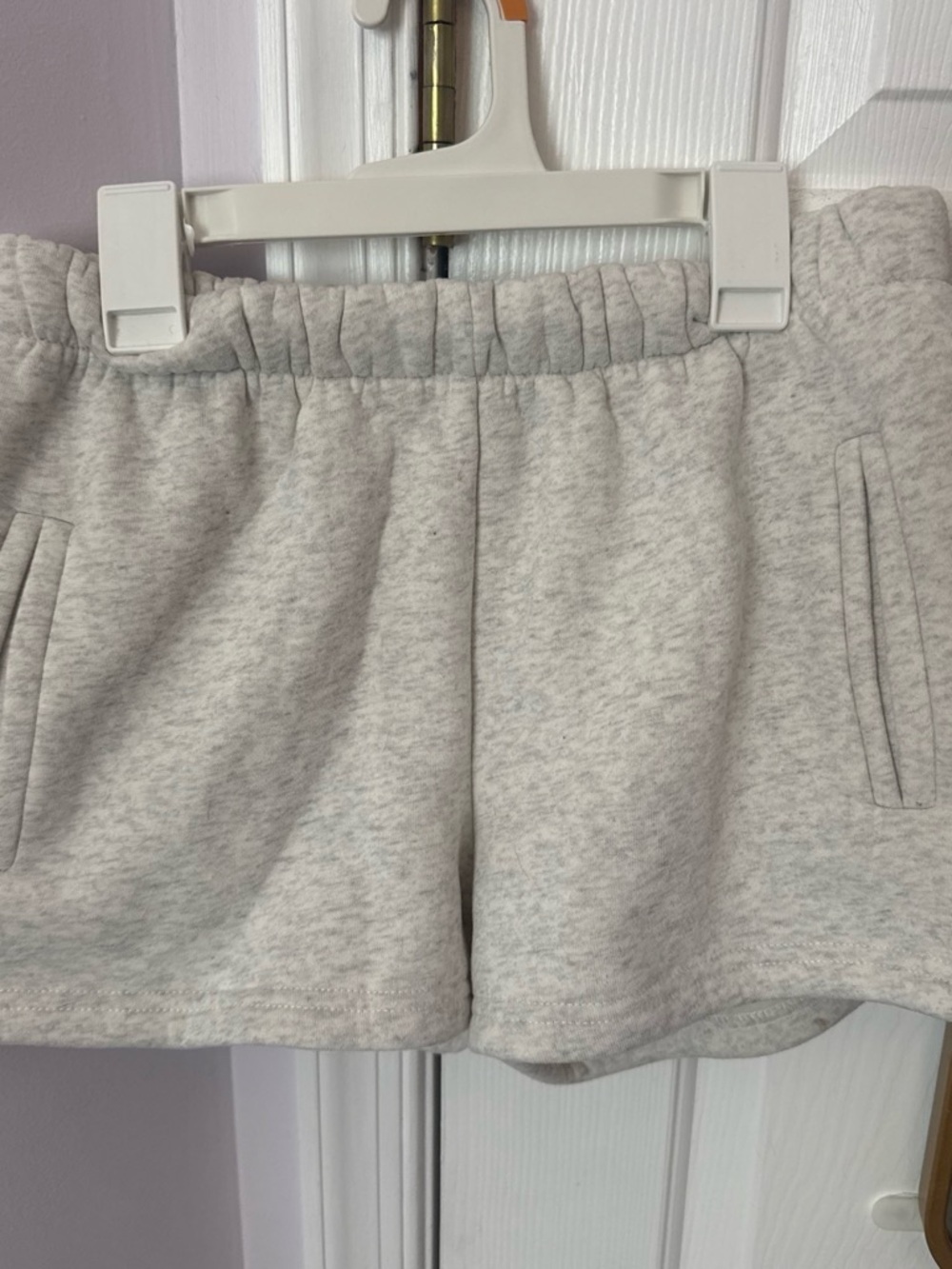 Women's Light Gray Cozy Knit Shorts